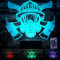 Kreative 3D Gasmaske Nacht Licht 16 Farben Andern Sich Fernbedienung USB-Strom Touch Schalter Dekor Lampe Optische Täuschung Lampe LED Lampe Tisch Kinder Brithday Weihnachten Geschenke