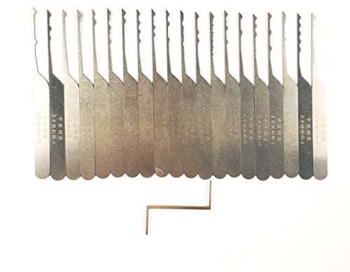 TPM Go 20pcs Lock Pick Rake,Beginner Rake Lock Pick Set