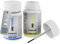 MG PRIME Autolack Lackstift Set für Opel 4AU / 163 Lichtsilber Metallic/Gris Eclair Metallic Basislack Klarlack je 50ml