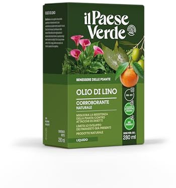 Olio di Lino, 280ml | Il Paese Verde. 100% naturale migliora le difese delle piante nei confronti degli insetti e limita lo sviluppo di parassiti