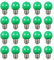 Farbige 2W E27 G45 LED Leuchtmittel, e27 Beleuchtung Glühbirnen, bunte glühbirnen für Hochzeit Halloween Weihnachten Party Bar, Wasserdichte Lichterkette für Innen und Außen Bereich, Grün 20 Stück
