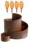 Kräuterspirale mit 4 Bördys S Wasserspender Naturrost Kräuterschnecke Hochbeet Pflanzenring (Orange)