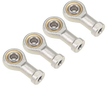 sourcing map 6mm Rod End Bearing M6x1.0mm Rod Ends Ball Joint Female Right Hand Thread 4pcs