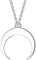 JO WISDOM Damen Halskette mit Sichel Mond Anhänger Astro in 925 Sterling Silber mit Weißgold plattiert,42+3 cm lang,Schmuck für Frauen