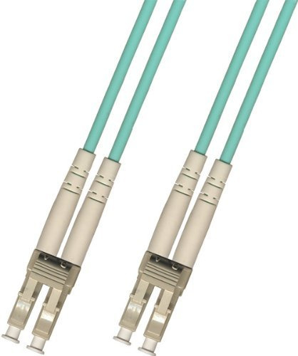 Cavo in fibra ottica duplex multimodale OM3 da 9 metri 10 Gb (50/125) - LC a LC - Aqua