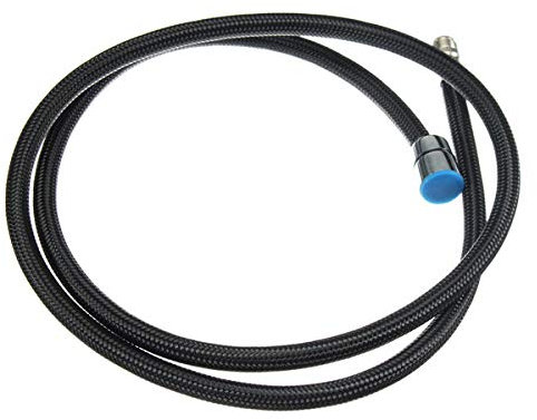 VVW&LIU 1,5 m Nylon Flexible Wasserleitung Wasserschlauch Für Küche Ausziehbare Mischbatterie Bad Duschschlauch Spary Head Schwarz/Grau,Schwarz
