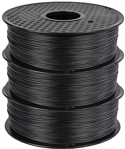 PC Kohlefaser-Filament, Kohlefaserverstärktes Polycarbonat, 3D-Drucker-Filament 1 kg (2,2 lb), Kohlefaser-Filament, 1,75 mm, Schwarzes Filament-Ruß 3kg