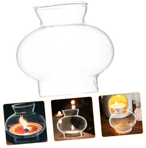 TOPBATHY Glas-öllampenabdeckung Klare Lampenschirm Für Petroleumlampe Tempelglas-abdeckung Einfache Montage Und Demontage Geeignet Für Schlafzimmer Und Wohnzimmer Natürliche Warme Atmosphär
