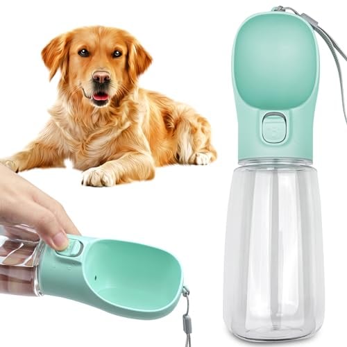 Newaner Bouteille d'eau Portable pour Chien,550ml Bouteille d'eau de Voyage antibactérienne de qualité Alimentaire pour Chien et Chat, Eau Potable pour Animal de Compagnie en Plein air