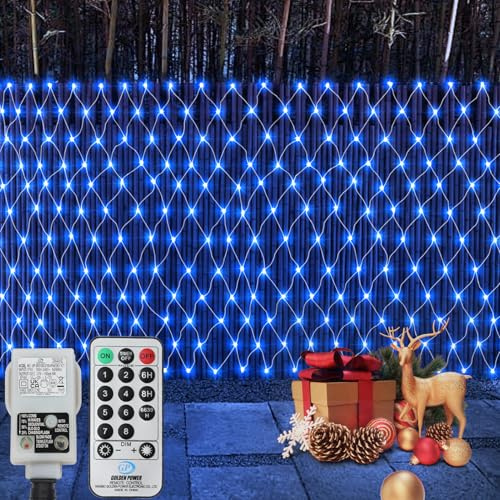 3M x 2M 200 LED Mains Powered Net Lights Outdoor Waterproof with Remote | 30V Low Voltage Garden Net Lights with 8 Modes for Bush Shrub Fence Backyard Patio Lawn Window Decor (Multicolour)