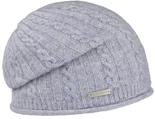 Seeberger Mevoja Beanie Strickmütze Wintermütze Damenmütze Damen - mit Futter, Oversize Winter Herbst-Winter - One Size hellblau