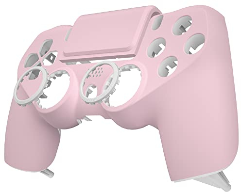 eXtremeRate Ghost Faceplate&Touchpad&Akzentringe für ps4 Controller JDM-040/050/055, DIY-Ersatz Front Case Shell Set für ps4 Pro Slim Controller-Pink (Ohne Gamepad)