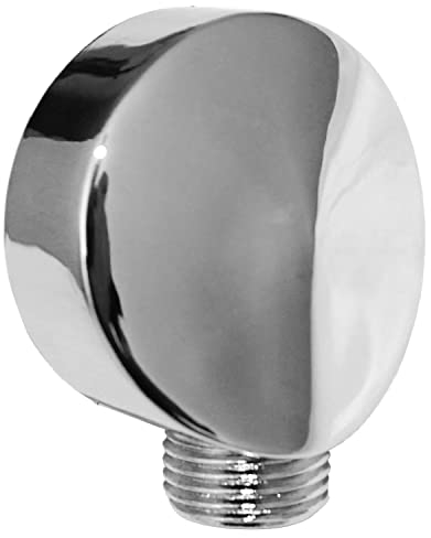 Sanixa Wandanschlussbogen für Dusche, Verchromtes ABS, Elegantes, Rundes Design, Kompatibel mit Standard Brauseschläuchen Schlauchanschluss Wand