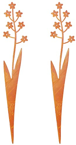Storm's Gartenzaubereien Gartenstecker Rost als Blume 2er Set in Rostoptik 30cm Blaustern für die Osterdeko