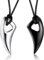 Diamday 2pcs Mens Necklaces Stainless Steel Pendant Men's Necklaces Spearpoint Arrowhead Pendant Necklace Wolf Teeth Pendant Mens Chain Necklace Viking Jewellery(Wolf Teeth Necklace)