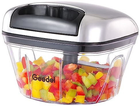 Geedel Hachoir Manuel, Hachoir Legume Manuel Facile à Nettoyer pour Les Légumes, Les Fruits, Oignon, Ail (500ML)
