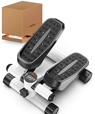 Stepper, Stepper-Trainingsgerät Step Mini, Stepper Aerobic-Motor Stepper Multifunktions-Stummschaltung zum Abnehmen mit Power Ropes für Heimfitness,A (B) Efficency