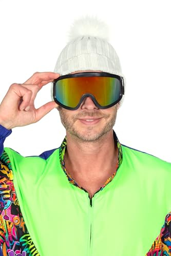 WILBERS & WILBERS - Skibrille mit Spiegelglas | Partybrille für Karneval, Aprés Ski, Mottopartys