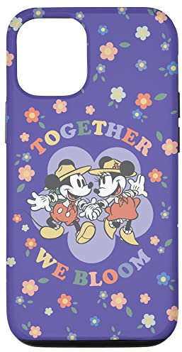 Disney Mickey and Minnie Mouse Together We Bloom Springtime Case for iPhone 13 Pro