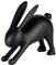EGLO LIVING Osterdeko Yoga Hase Marovato, Deko Figur Ostern Frühling, Frühlingsdeko Osterhase minimalistisch, Tischdeko Osterfigur aus Aluminium in Schwarz, 21 x 21 cm