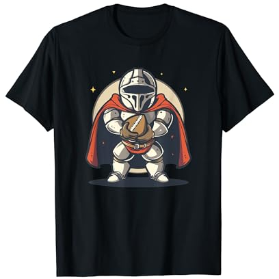 Lustiges Sport Ritter mit American Football Kostüm T-Shirt