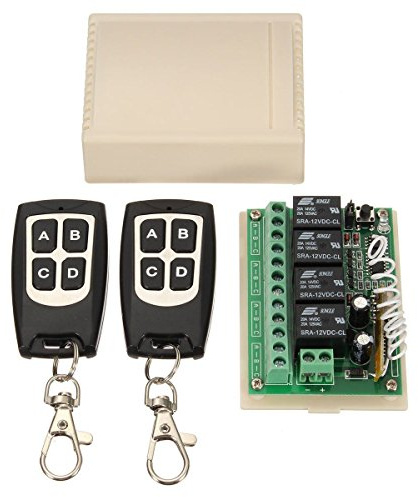 Beausoleil 12 V 4 Kanal 433 Mhz Drahtlose Fernbedienung Schalter Integrierte Schaltung Mit 2 Sender DIY Ersetzen Teile Werkzeug Kits