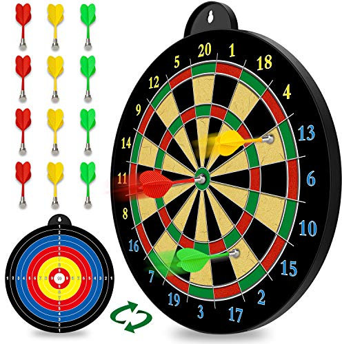 Magnetic Dart Board - 12pcs Magnetic Darts - Excellent Indoor Game and Party Games - Gifts for 5 6 7 8 9 10 11 12 Year Old Boy Kids