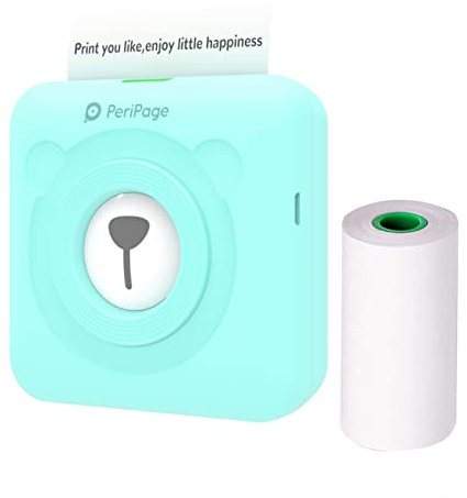 Sunydog Mini Pocket All-in-One Thermodrucker Drahtloser BT-Bild-Fotoetiketten-Memo-Quittungspapierdrucker AR-Fotofunktion mit USB-Kabelunterstützung für Android iOS Smartphone Windows