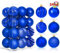 Joiedomi 24-teiliges Set mit blauen Weihnachtskugeln, 6 cm, bruchsicherer Christbaumschmuck, hängende Weihnachtsornamente, Dekoration für Weihnachtsbaum, Kranz, Girlande, Feiertags