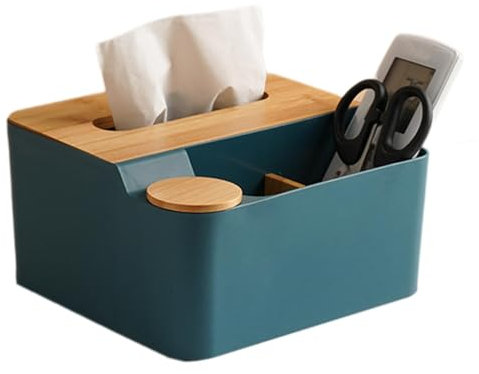 Tücherspenderetui,Gesichtstücherspender, Wasserdichter Serviettenspender, Aufbewahrungsbox mit Wattestäbchen-Aufbewahrung, multifunktionaler Kosmetiktuchhalter, Papierhalter für Wohnzimmer und Schlafz