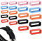 XhjzgcTech Lot de 20 boucles de bracelet de montre en silicone - Anneaux de fermeture de rechange - 18 mm, 20 mm, 22 mm, 24 mm, 18 mm, 20 mml, 22 mm, 24 mm