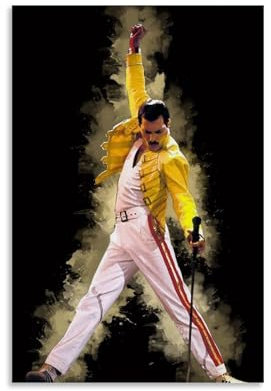 ZCHLATGDE Rock Band Queen Poster Dekorative Malerei Leinwand Wandkunst Wohnzimmer Poster Schlafzimmer Malerei,Wandkunst Bilddruck Moderne Familienzimmer Dekor 12x18inch(30x45cm)