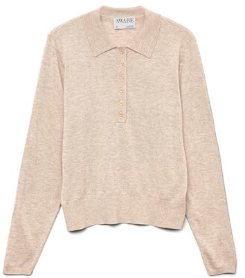 VERO MODA Female Polo AWSIKITA Gestricktes Poloshirt | Polo