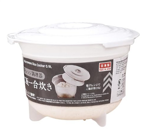 Olla arrocera para microondas | Olla arrocera a prueba de calor | Olla multifuncional pequeña para cocina con tapa de filtro para granos, pasta, verduras, uso doméstico