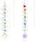 Hobbspring 2Pcs Glass Wind Chime 2 Colors Gazing Ball Spiral Tail Crystal Decorative Sun Catchers with Chakra Beads for Indoor Outdoor Garden Windowsill Bedroom Decoration