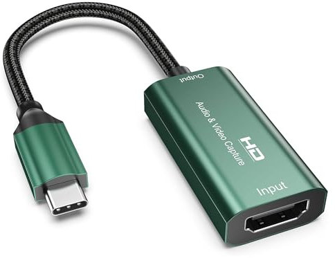 SROMGEE Video Capture Card, 4K HDMI to USB C Capture Card 1080P 60FPS Recording Card for Live Gaming Streaming, Video Capture Device for Windows, Mac OS, System, Switch, Xbox, PS5/4