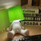 Kreative Nachtlicht A Little Shy Man, Lustige Schüchterner Mann Lampe Tischlampe, LED Tischlampe Mit Schirm, Romantische LED Nachttischlampe Schlafzimmer Deko Lampe (Sitz, Grün)