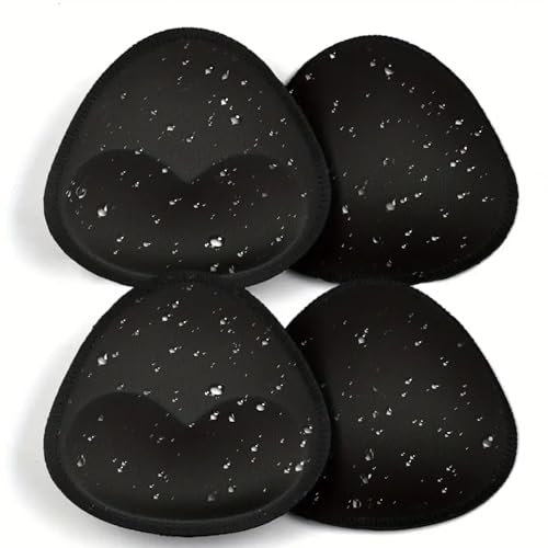 Nimiah Waterproof Swimsuit Bra Inserts Pads 2 Pairs,Bra Inserts Push up for Women Sewn Padded for Bikini Sports Bra Black for AA/A Cup