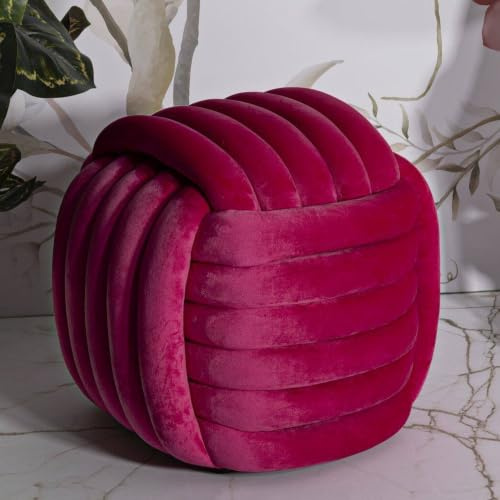 Dmora Pouf Karori 45x45x45h cm Rosa, Kubische Form