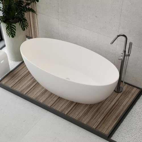 Bernstein Freistehende Badewanne TERRA Weiß glänzend 186 x 88 cm