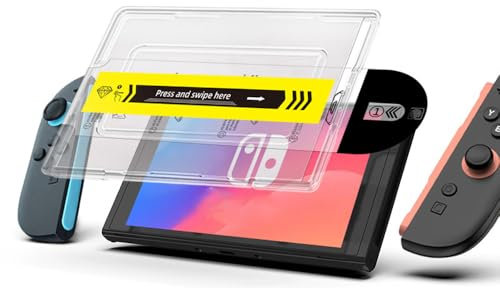 Générique Protecteur d'écran, film en verre trempé dureté 9H pour Nintendo Switch 2 écran OLED 8, ultra HD transparent, anti-rayures, sans bulles, résistant aux empreintes