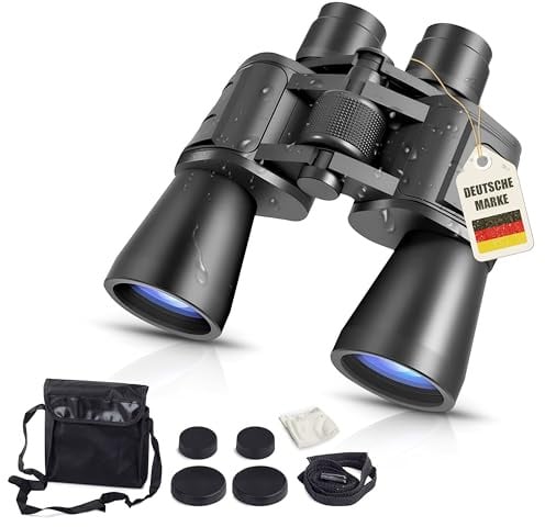Instinktive-Oase® Fernglas 20x50 HD-Qualität | Leistungsstarkes Feldstecher inkl. Tasche, Linsenabdeckungen & Reinigungstuch – Ideal für Outdoor, Wandern, Safari, Jagd, Vogelbeobachtung & Reisen