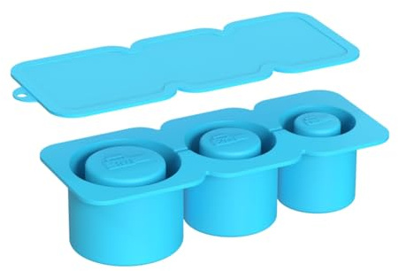Flaroey Ice Mold for Cups,Silicone Ice Maker with Lid for Making 3 Hollow Cylinder Ice Molds, Easy to Use