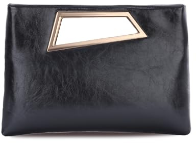 EVEOUT Clutch für Damen Kunstleder Handtasche mit Schulterkette Abendtasche Stilvolle Umhängetasche für Hochzeit Party Abendessen