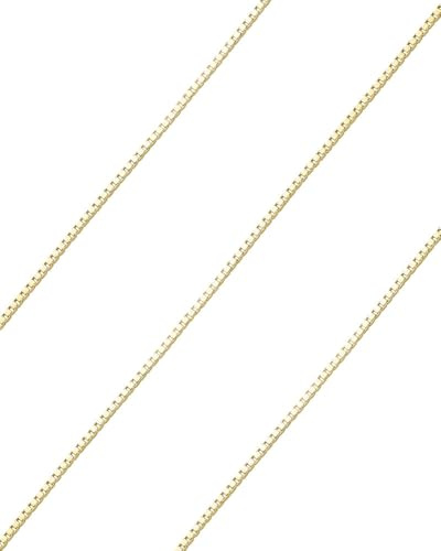 Shafiro Veneziakette 585 Gelbgold 14K | 0.7mm breit 45cm lang | Herren Goldkette
