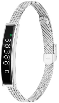 ZAICOLER Smart-Armband, Edelstahl-Zink-Legierung, 5,6 Mm Dünn, 18 MAh, 5-Tage-Fitness-Tracker mit Fernfotografie und Sportmodi, Gesundheitsarmband Zum Schwimmen, Laufen, Radfahren, (Silver)