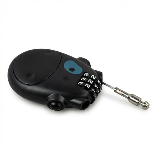 3 Digit Cable Combination Lock,7x5cm Mini Luggage Locks with 75cm Retractable Cable,Security Password Lock,Wire Combination Lock Padlocks for Suitcase Toolbox Lockers Bike Helmet Travel (Black)