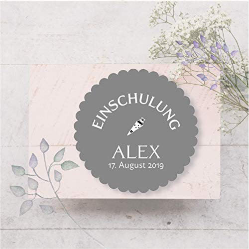Aufkleber Etiketten Selbstklebend Einschulung Schule Einladung Personalisiert Schulanfang