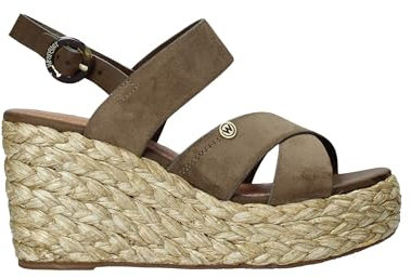Wrangler - sandalo malaga donna con zeppa in corda - 41 - militare
