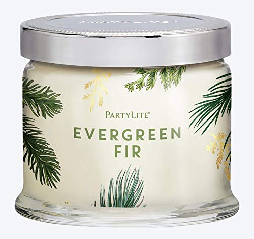 Partylite Kerze mit 3 Dochten, Eiswald, Holzfeuer, Zeder, Sandelholz